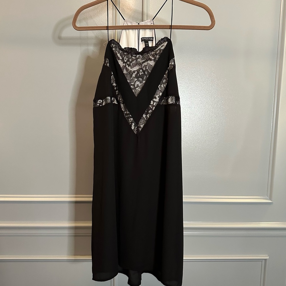 Express black and lace dress